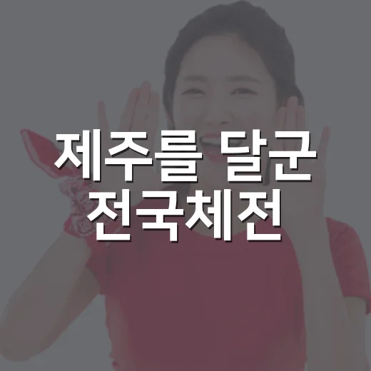 제주를 달군 전국체전
