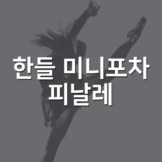 한들 미니포차 피날레