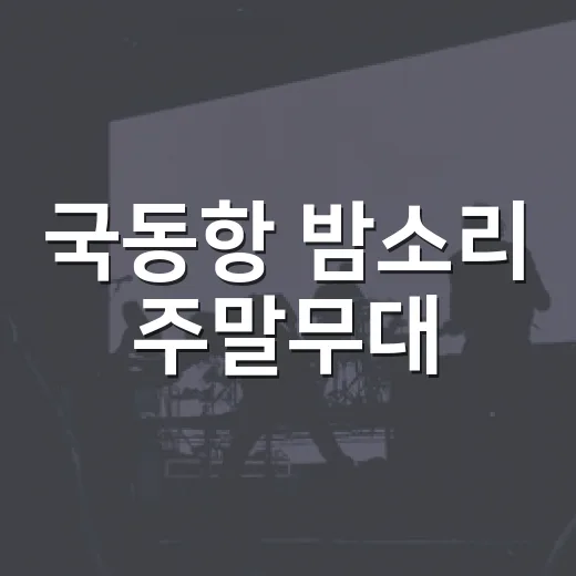 국동항 밤소리 주말무대