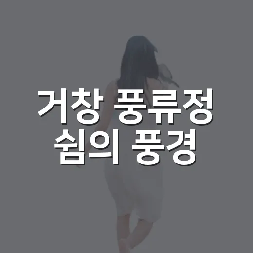 거창 풍류정 쉼의 풍경