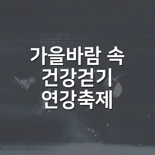 가을바람 속 건강걷기 연강축제