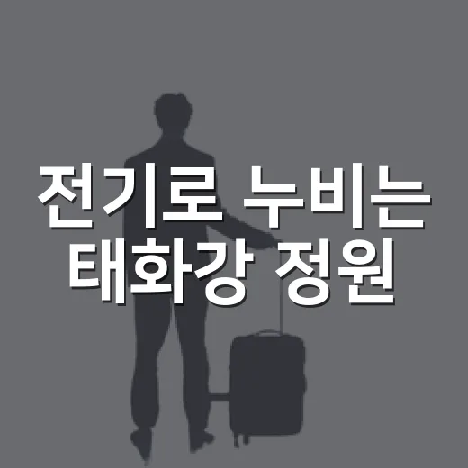 전기로 누비는 태화강 정원