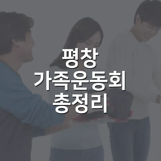 평창 가족운동회 총정리