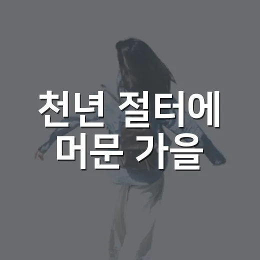 천년 절터에 머문 가을