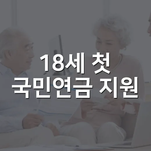 18세 첫 국민연금 지원