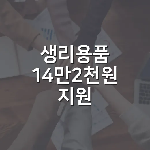생리용품 14만2천원 지원