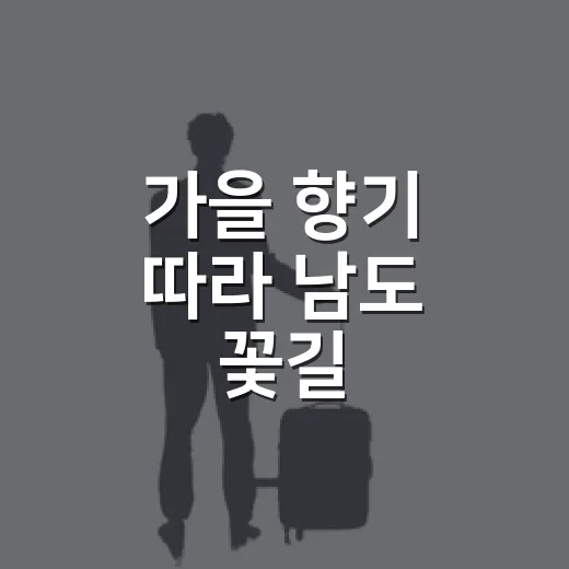 가을 향기 따라 남도 꽃길