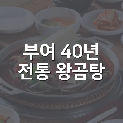 부여 40년 전통 왕곰탕, 현지인도 인정한 맛