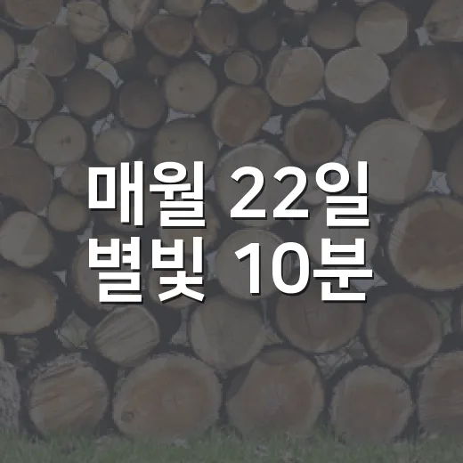 매월 22일 별빛 10분