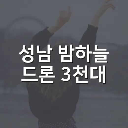 성남 밤하늘 드론 3천대