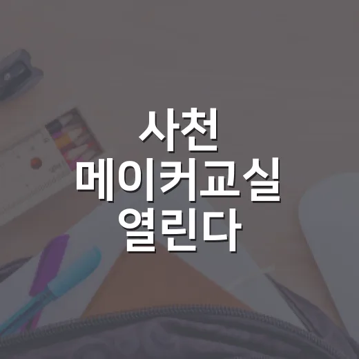 사천 메이커교실 열린다