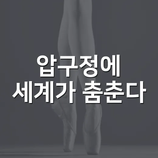 압구정에 세계가 춤춘다
