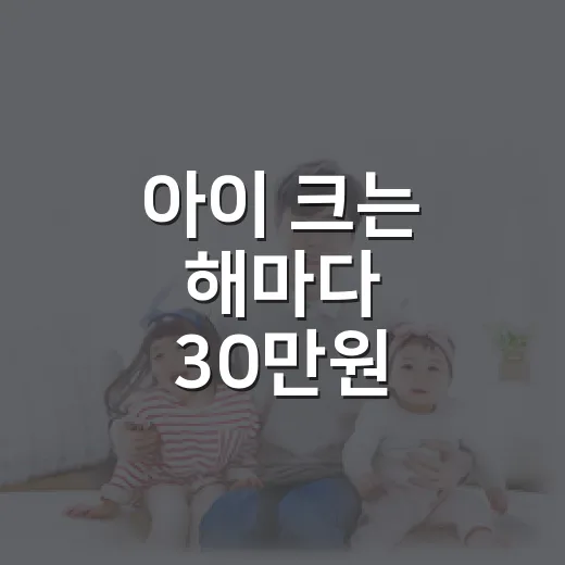 아이 크는 해마다 30만원