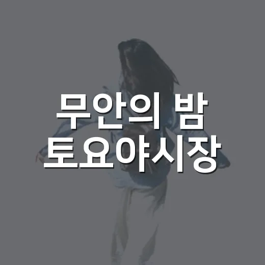무안의 밤 토요야시장
