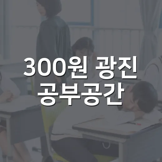 300원 광진 공부공간