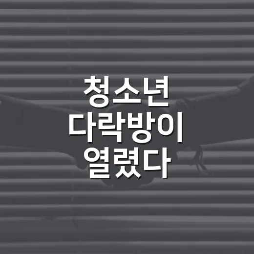 청소년 다락방이 열렸다