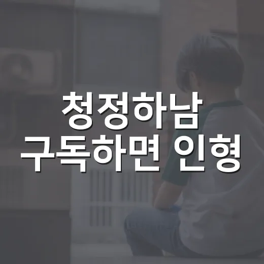 청정하남 구독하면 인형
