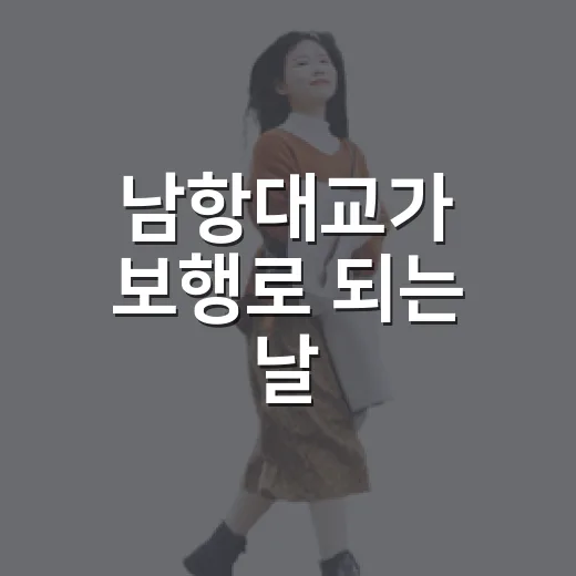 남항대교가 보행로 되는 날