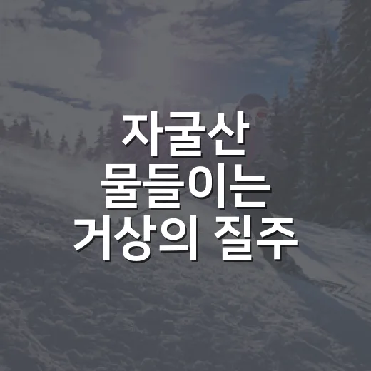 자굴산 물들이는 거상의 질주