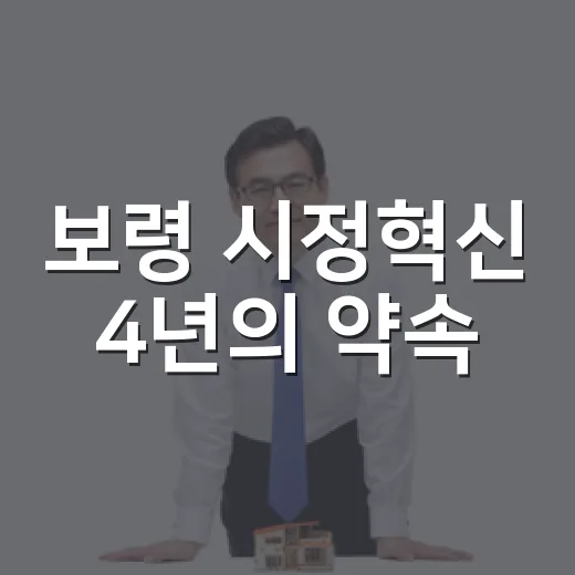 보령 시정혁신 4년의 약속