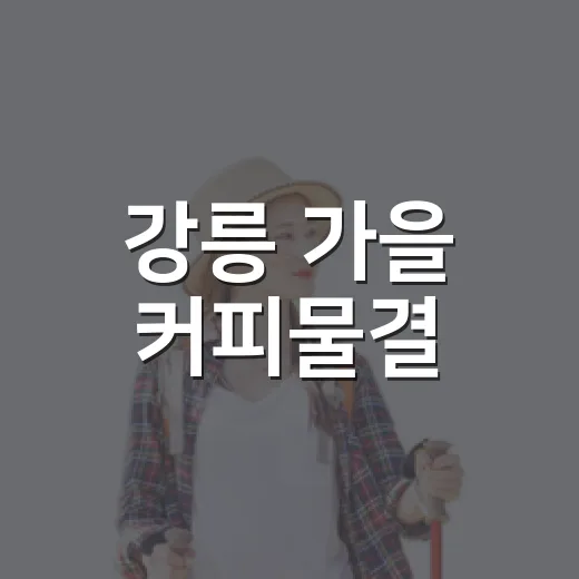 강릉 가을 커피물결