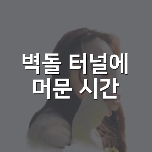 벽돌 터널에 머문 시간