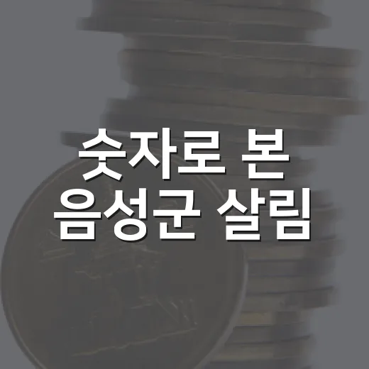 숫자로 본 음성군 살림