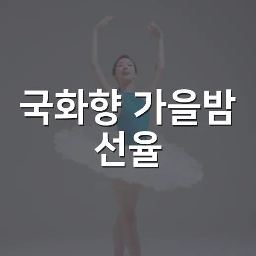 국화향 가을밤 선율