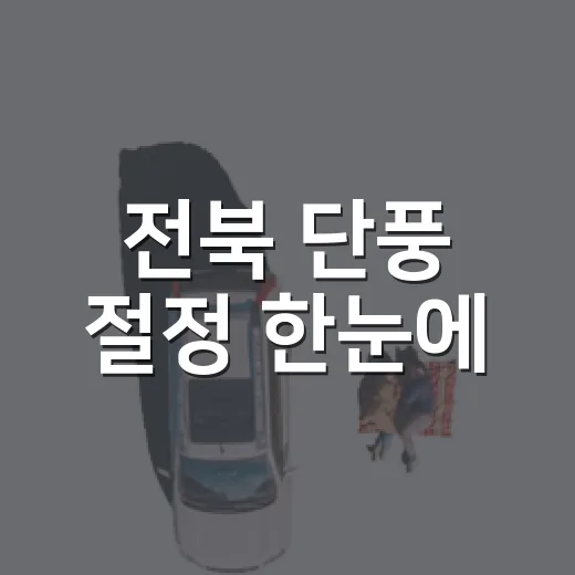 전북 단풍 절정 한눈에