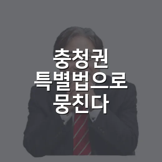 충청권 특별법으로 뭉친다