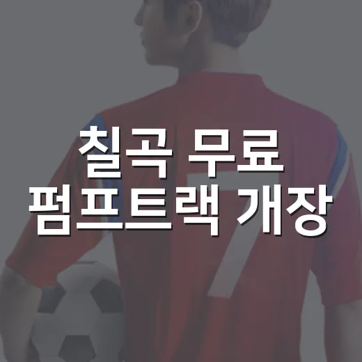 칠곡 무료 펌프트랙 개장