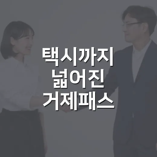 택시까지 넓어진 거제패스