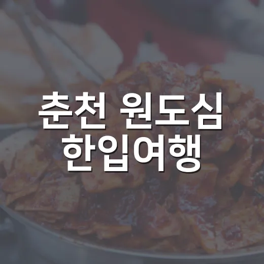 춘천 원도심 한입여행