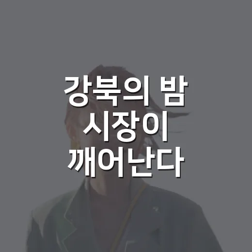 강북의 밤 시장이 깨어난다