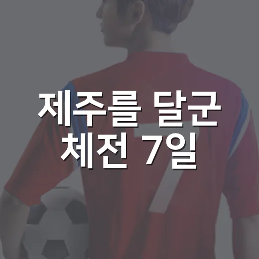 제주를 달군 체전 7일