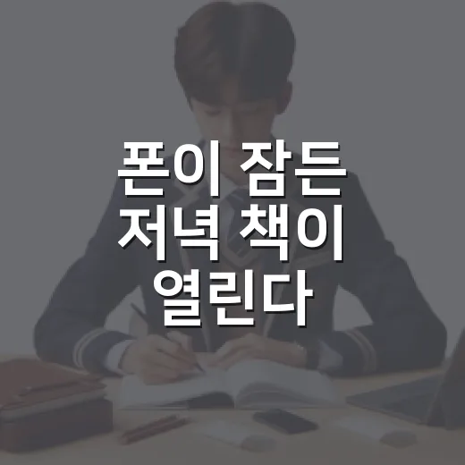 폰이 잠든 저녁 책이 열린다