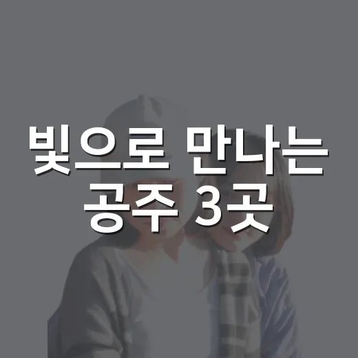 빛으로 만나는 공주 3곳