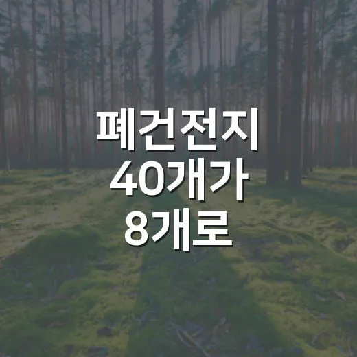 폐건전지 40개가 8개로