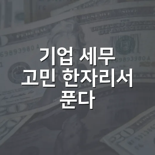 기업 세무 고민 한자리서 푼다