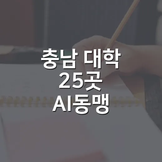 충남 대학 25곳 AI동맹