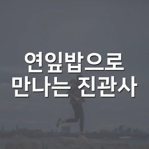 연잎밥으로 만나는 진관사