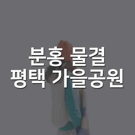 분홍 물결 평택 가을공원
