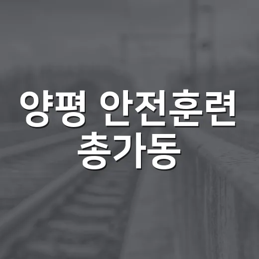 양평 안전훈련 총가동