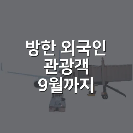 방한 외국인 관광객 9월까지 1711만명