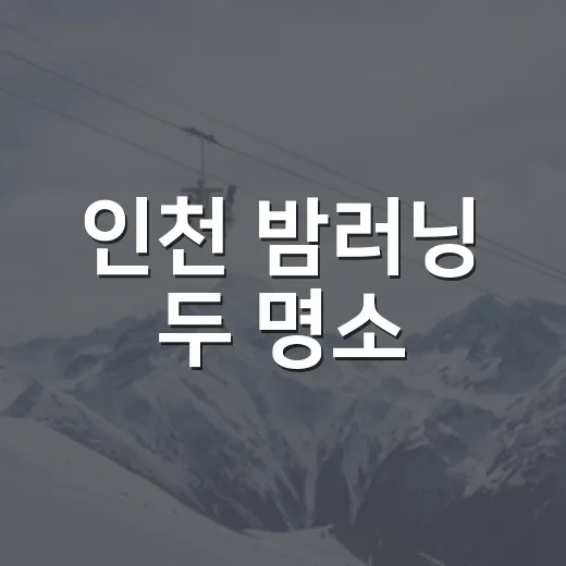 인천 밤러닝 두 명소