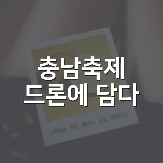 충남축제 드론에 담다