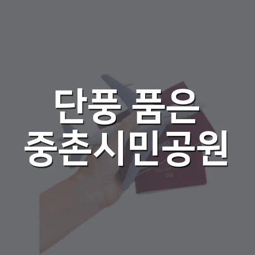 단풍 품은 중촌시민공원
