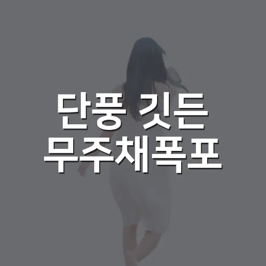 단풍 깃든 무주채폭포