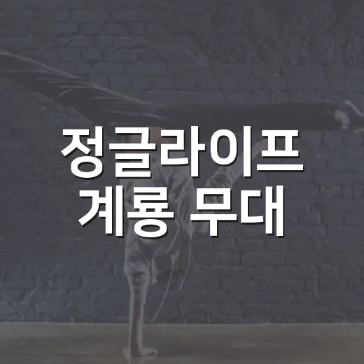 정글라이프 계룡 무대