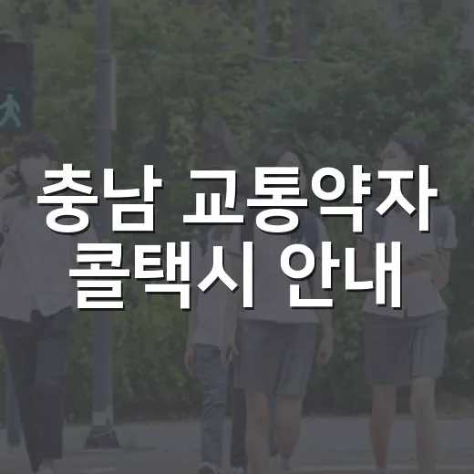 충남 교통약자 콜택시 안내